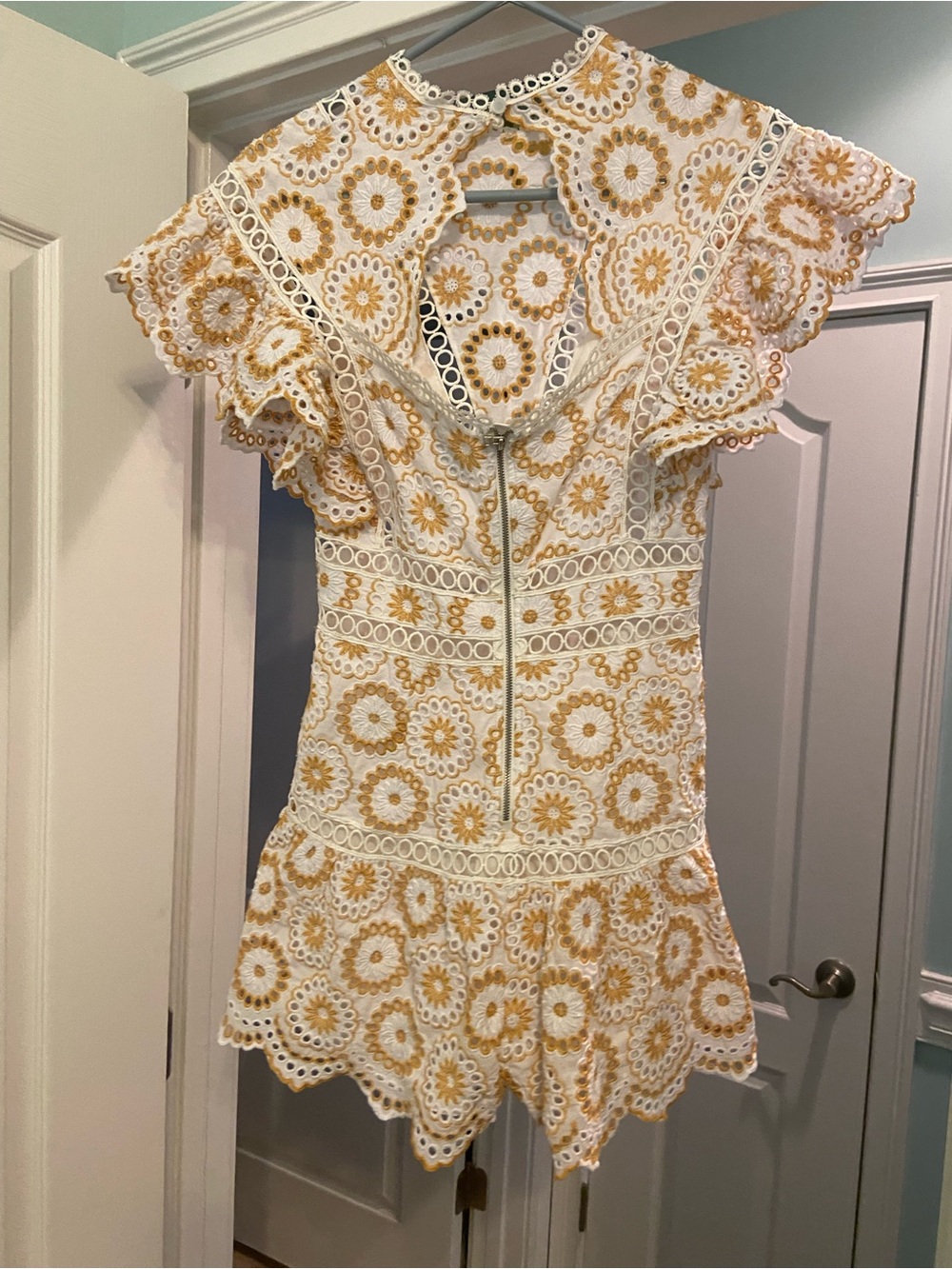 Saylor Shanice Eyelet Lace Embroidered Romper - Picture 5 of 9